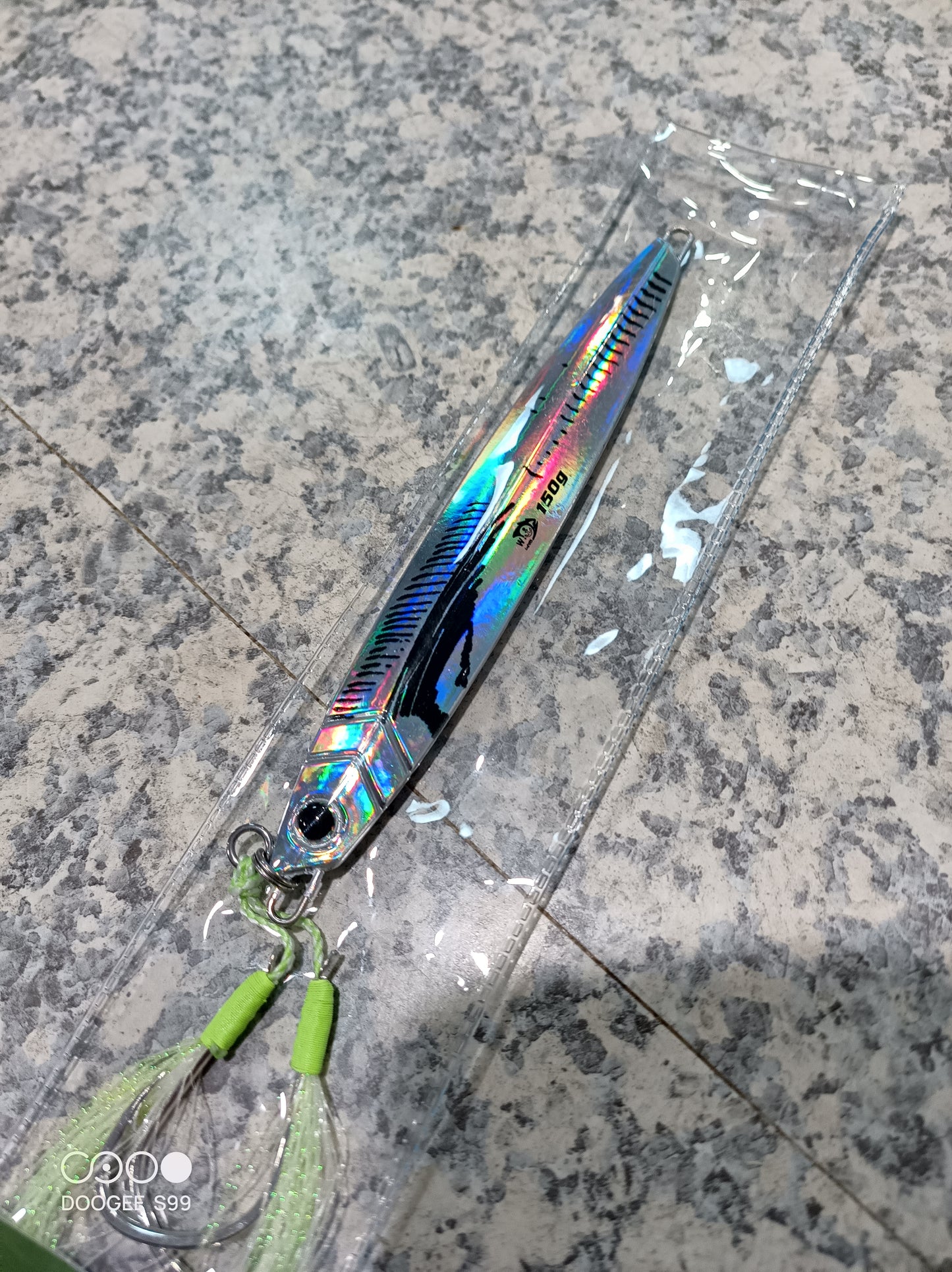 Oil slick silver Jig Blade 80g