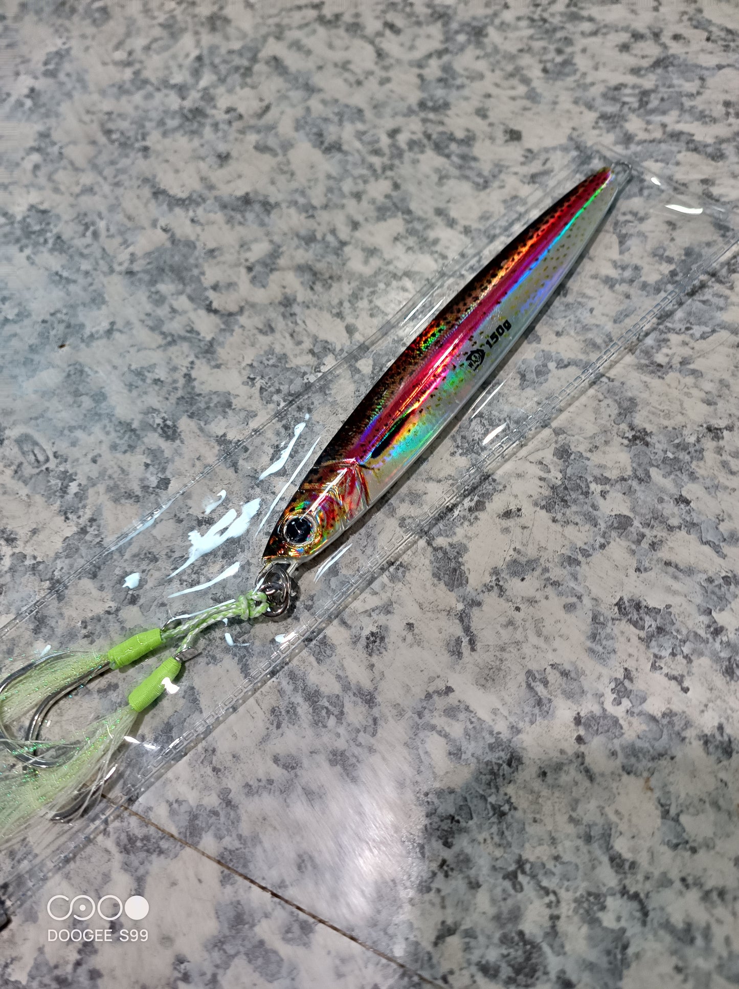 Red rainbow Jig Blade 80g