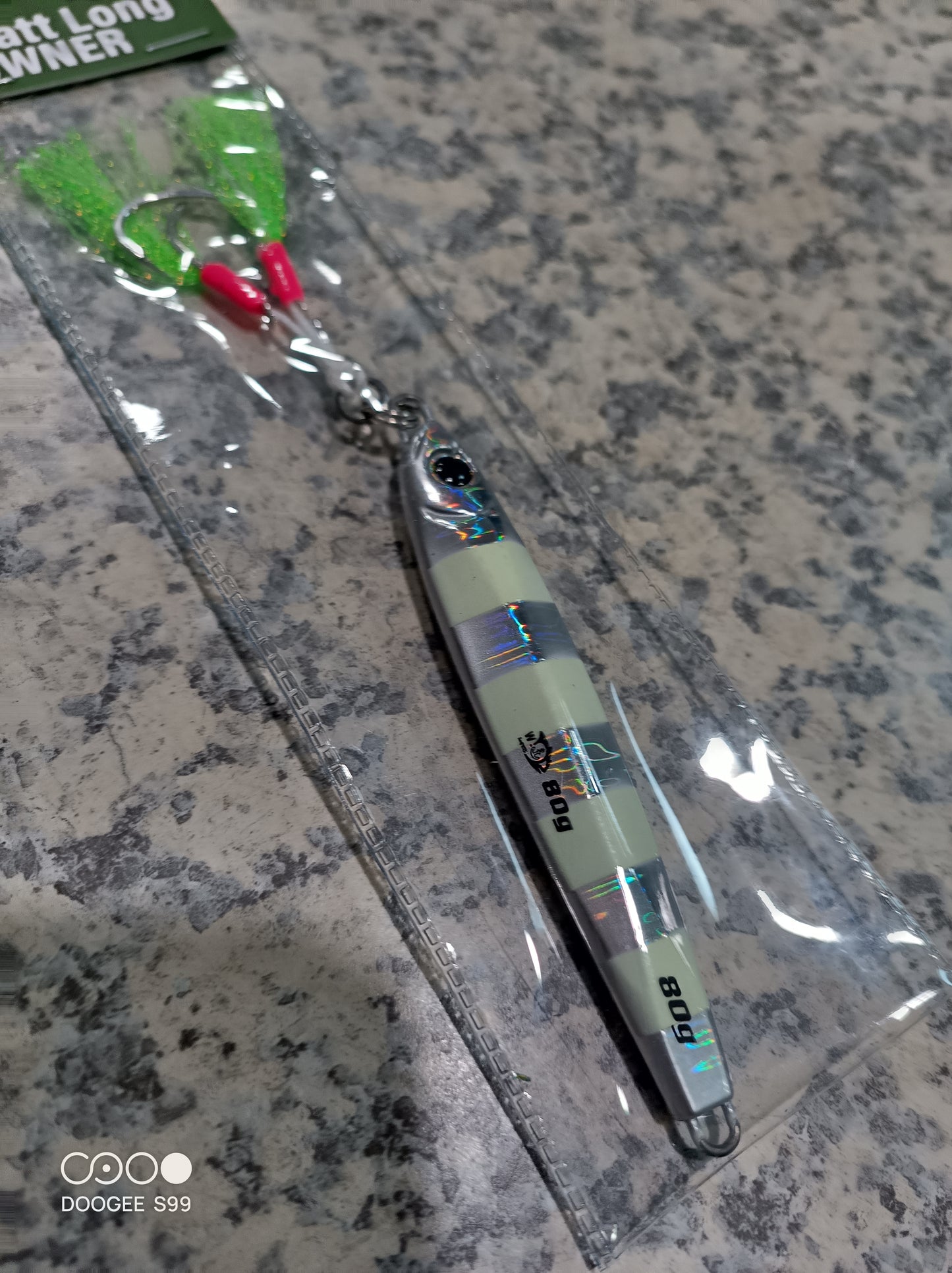 Silver glow flutter Jig 80g