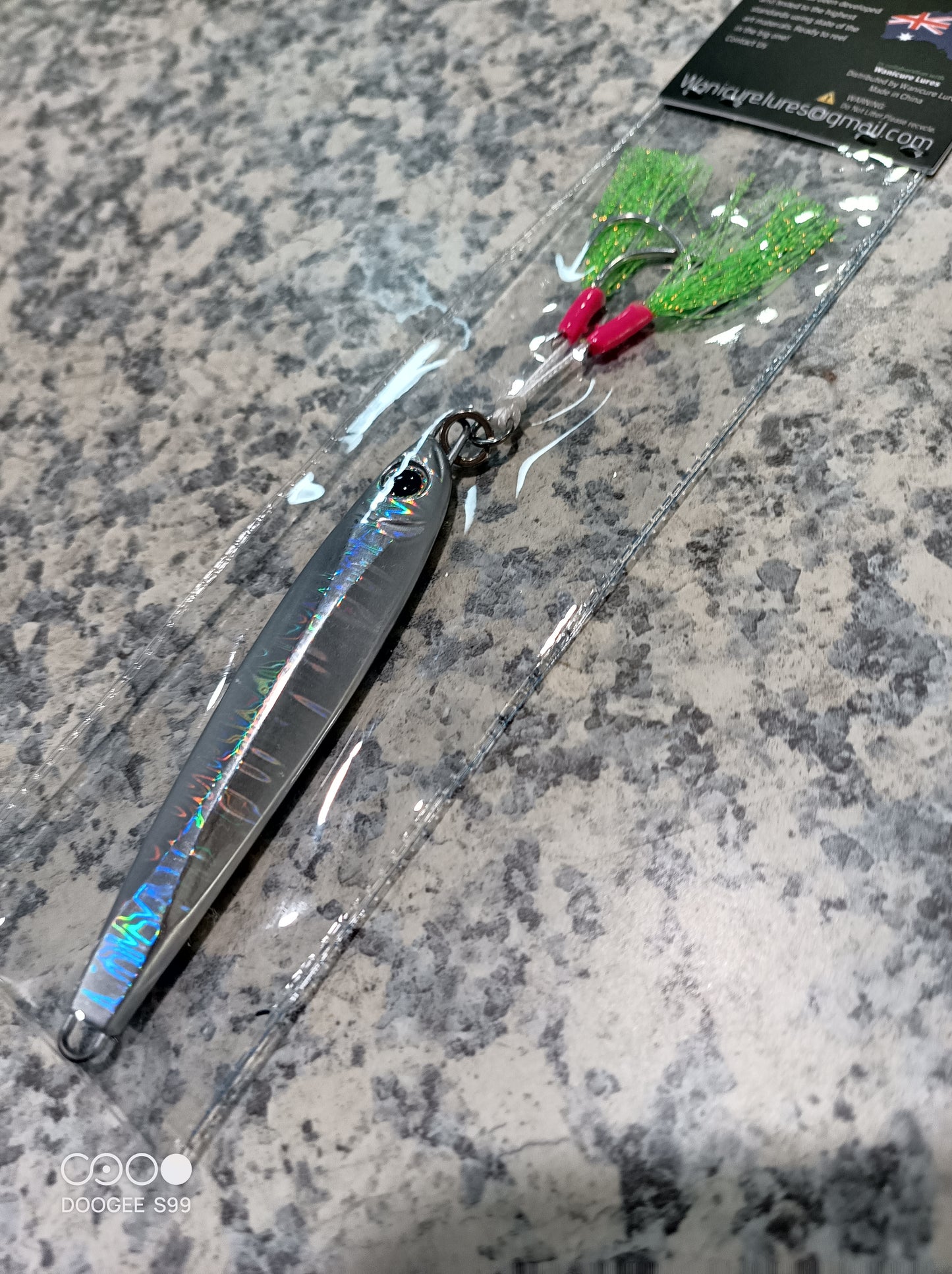 Silver glow flutter Jig 80g