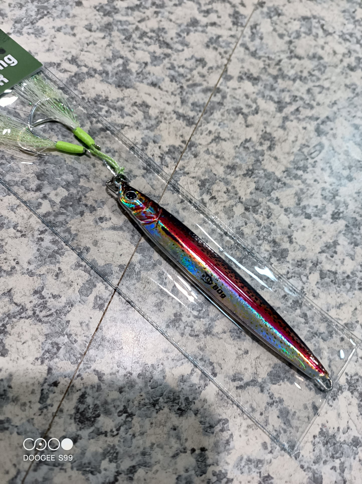 Red rainbow Jig Blade 150g