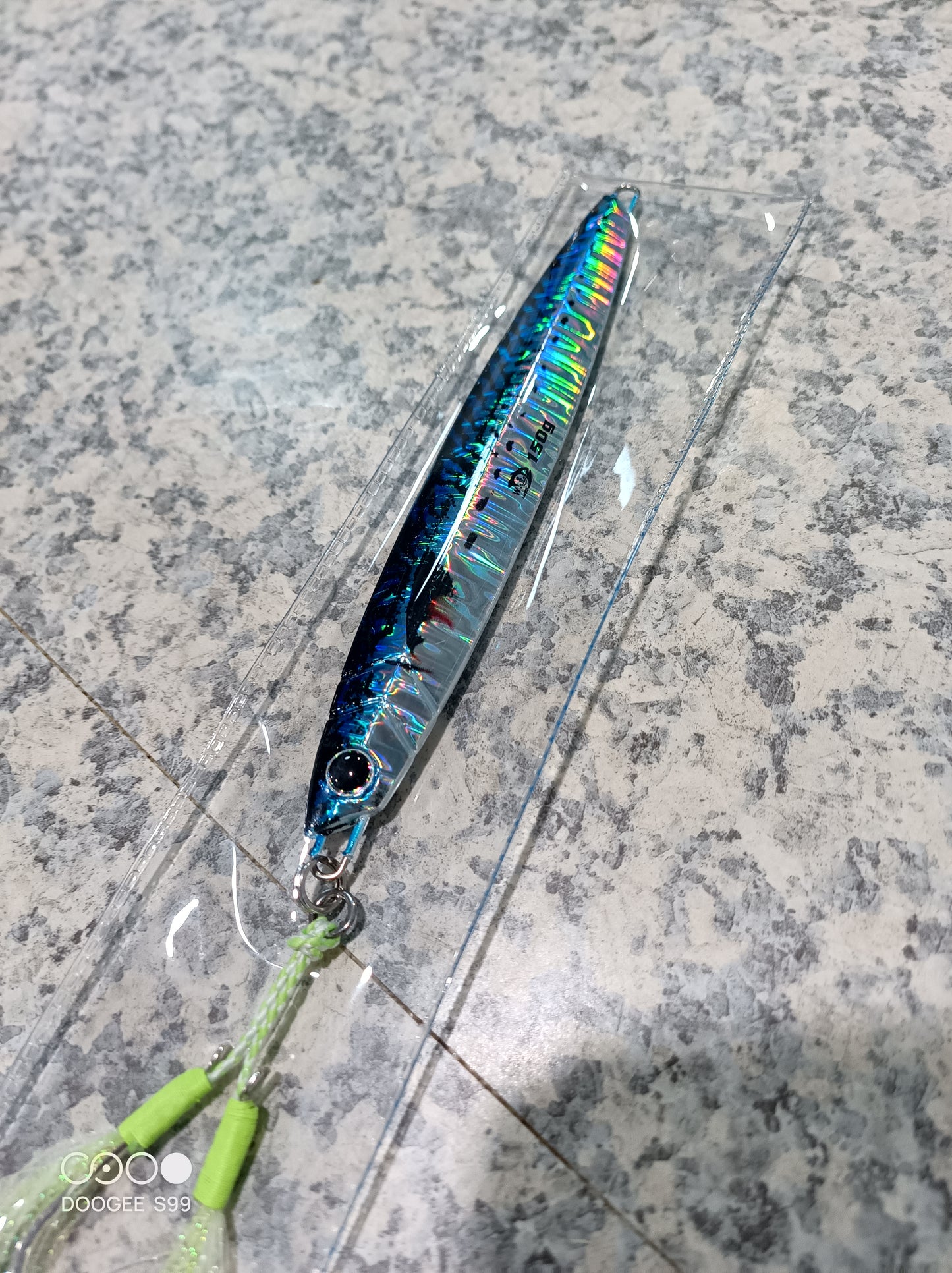 Oil slick Blue Jig Blade 150g